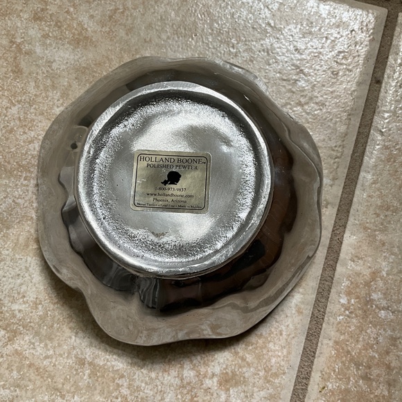 Holland Boone Pewter Lettuce Bowl - Picture 3 of 4